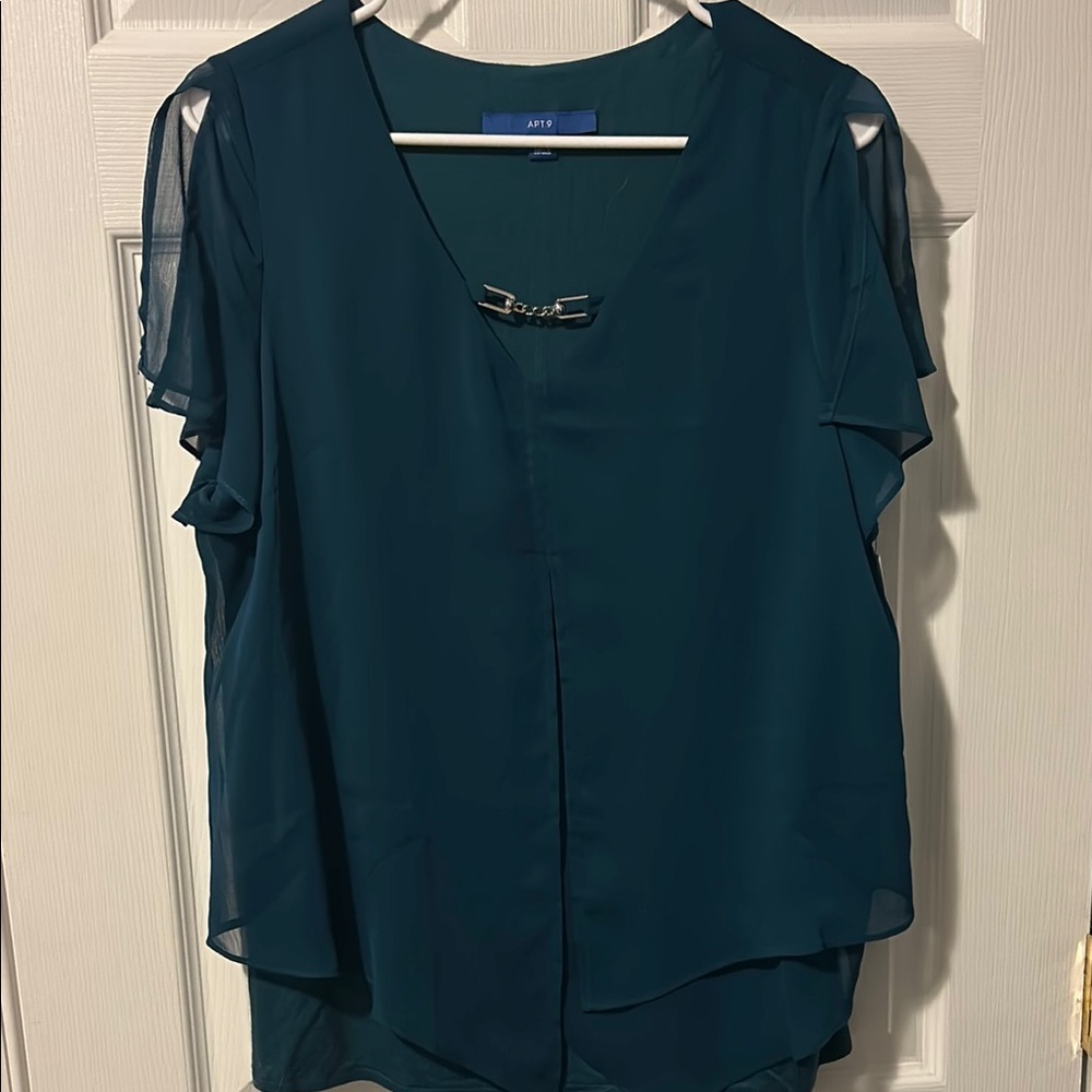 Apt. 9 Women's Deep Teal Blouse